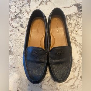 Coach Leather Loafers Black
